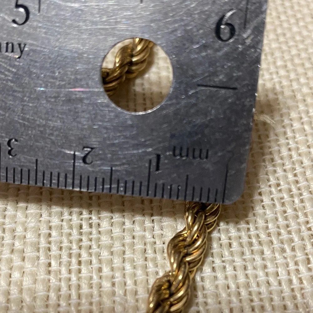 Vintage Monet 24” 5mm Gold Rope Chain Necklace